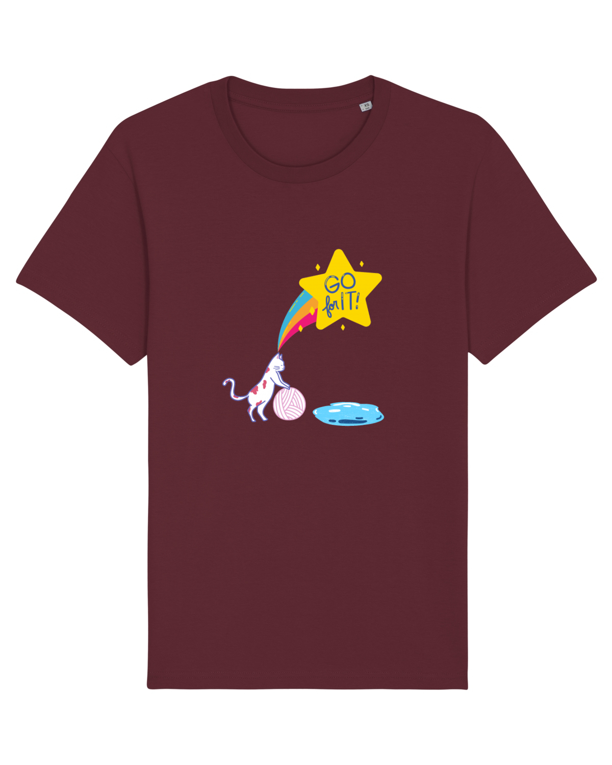 Tricou mânecă scurtă Unisex Rocker Burgundy
