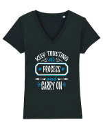 Keep trusting Tricou mânecă scurtă guler V Damă Evoker