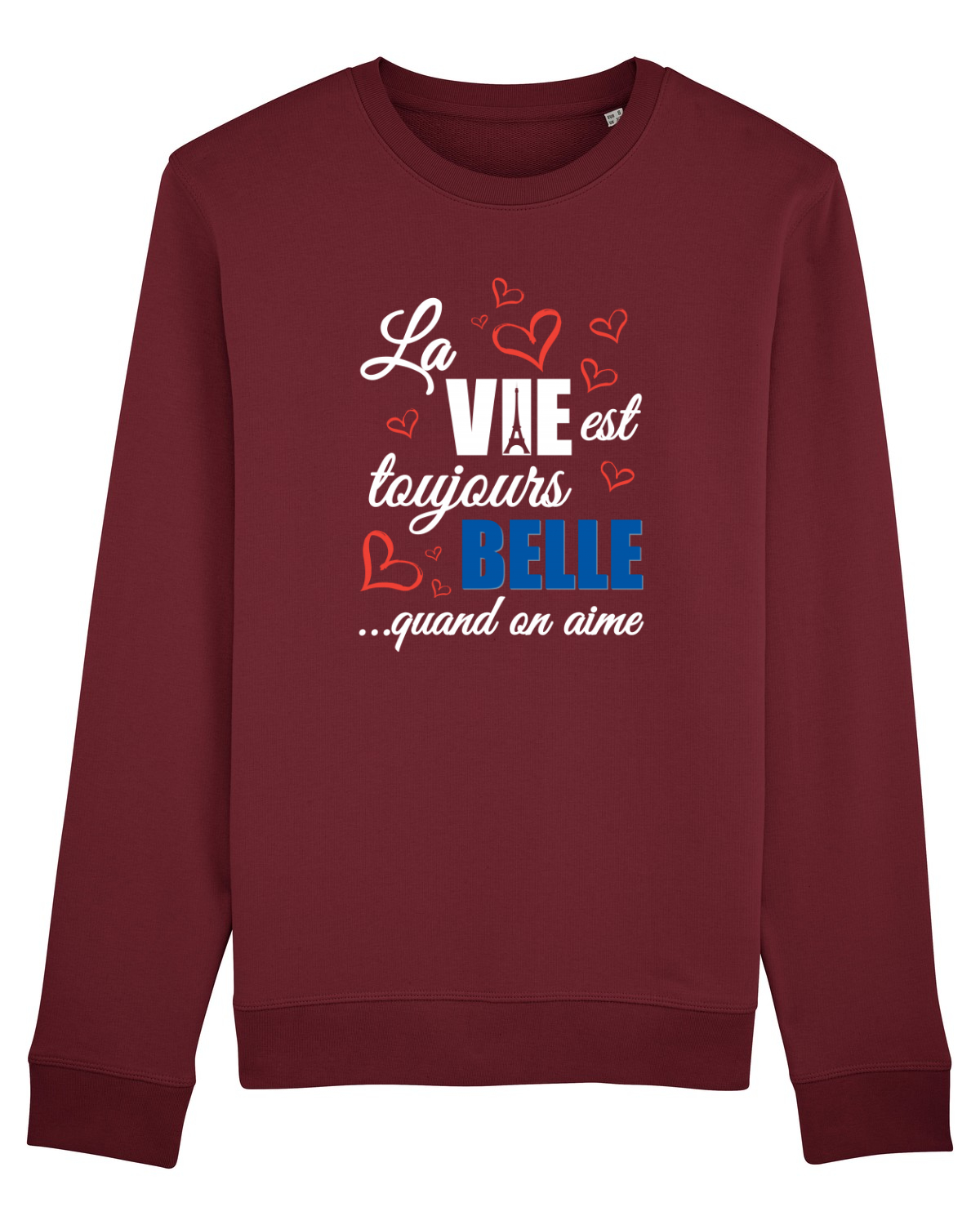 Bluză mânecă lungă Unisex Rise Burgundy