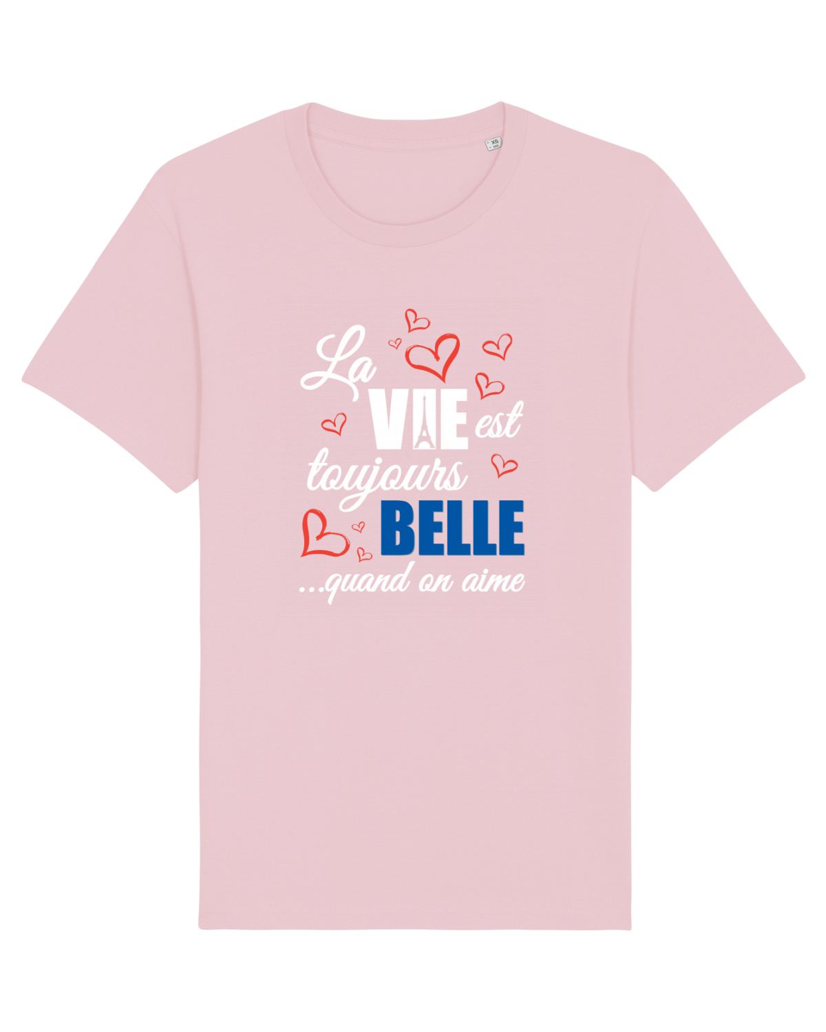Tricou mânecă scurtă Unisex Rocker Cotton Pink
