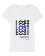 Lost Tricou mânecă scurtă guler V Damă Evoker