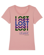 Lost Tricou mânecă scurtă guler larg fitted Damă Expresser