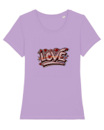 Graffiti love Tricou mânecă scurtă guler larg fitted Damă Expresser