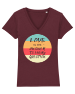 Love is Tricou mânecă scurtă guler V Damă Evoker