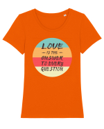 Love is Tricou mânecă scurtă guler larg fitted Damă Expresser