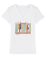 Loved, approved, appreciated Tricou mânecă scurtă guler V Damă Evoker