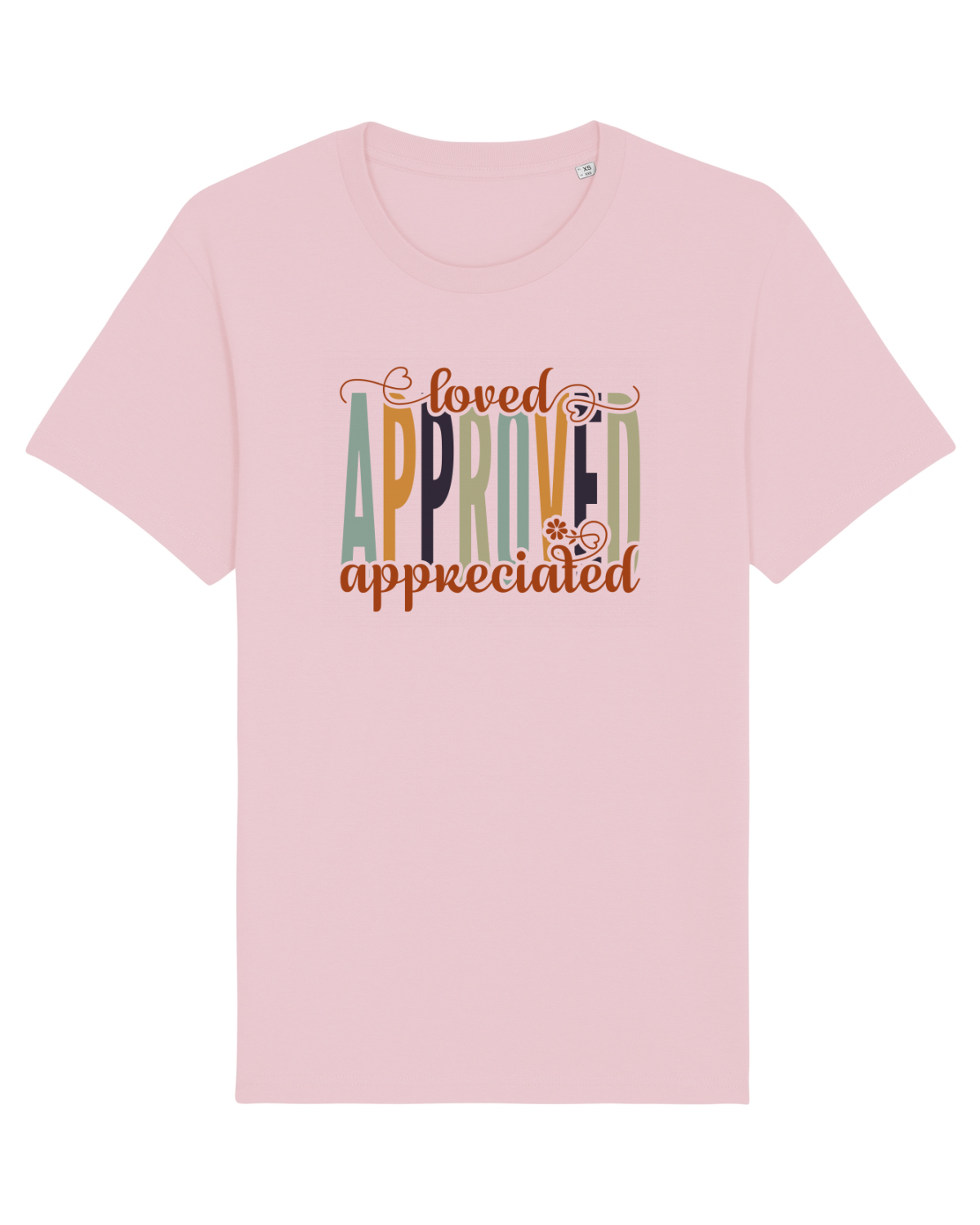 Tricou mânecă scurtă Unisex Rocker Cotton Pink