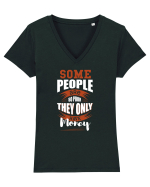 Poor with money Tricou mânecă scurtă guler V Damă Evoker