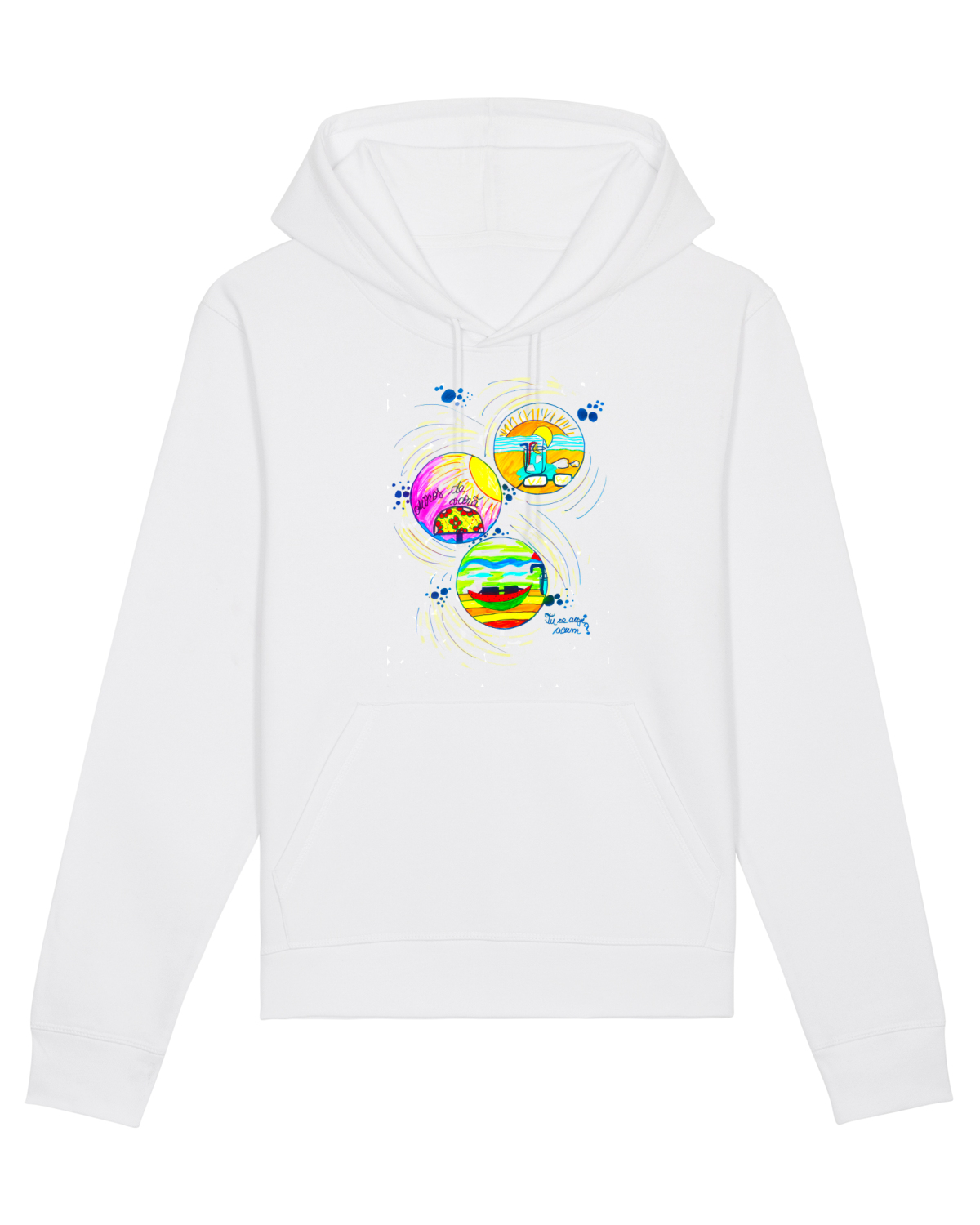 Hanorac Unisex Drummer White