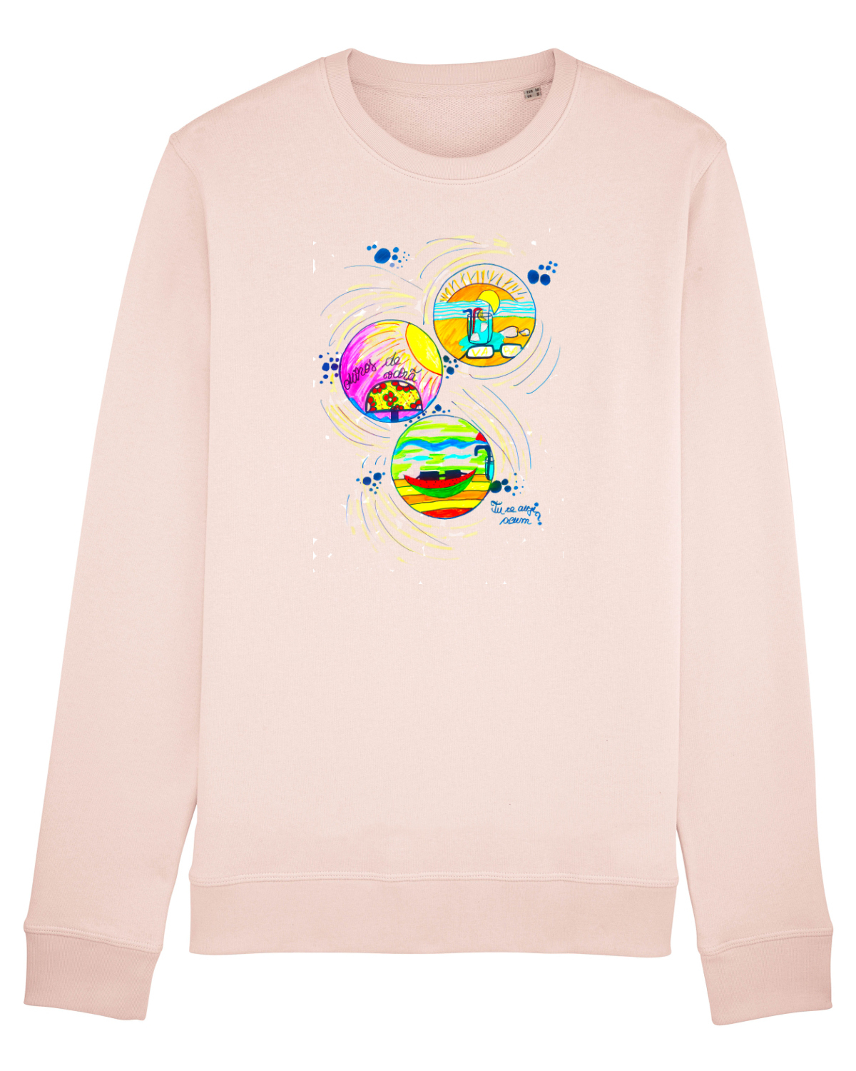 Bluză mânecă lungă Unisex Rise Candy Pink