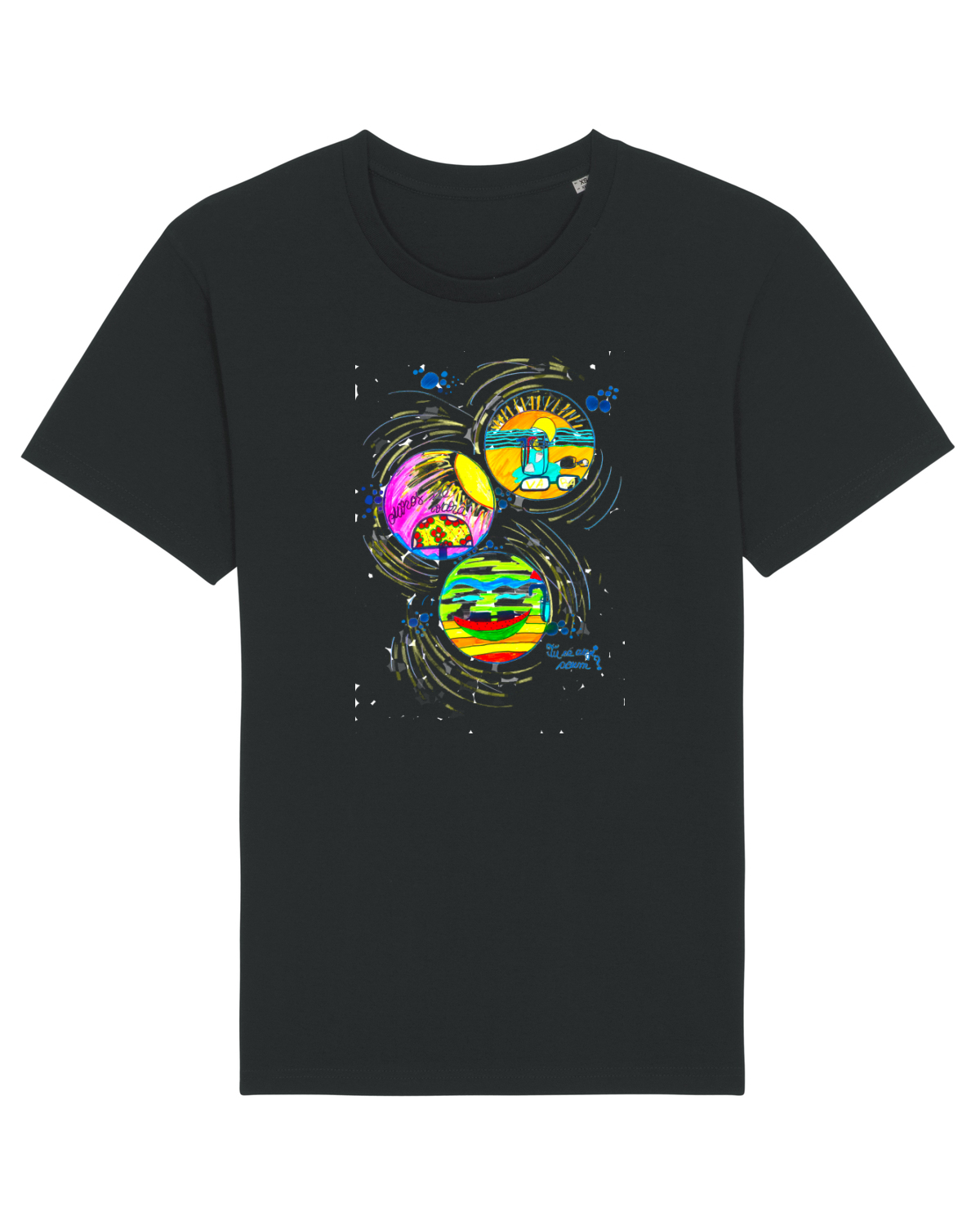 Tricou mânecă scurtă Unisex Rocker Black