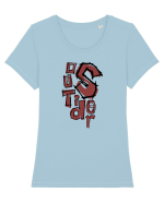 Outsider Tricou mânecă scurtă guler larg fitted Damă Expresser