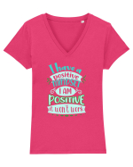 Positive mindset Tricou mânecă scurtă guler V Damă Evoker