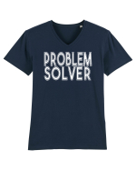 Problem solver - alb Tricou mânecă scurtă guler V Bărbat Presenter
