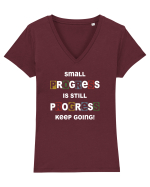 About progress Tricou mânecă scurtă guler V Damă Evoker