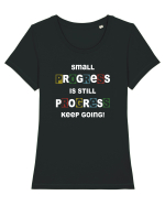 About progress Tricou mânecă scurtă guler larg fitted Damă Expresser