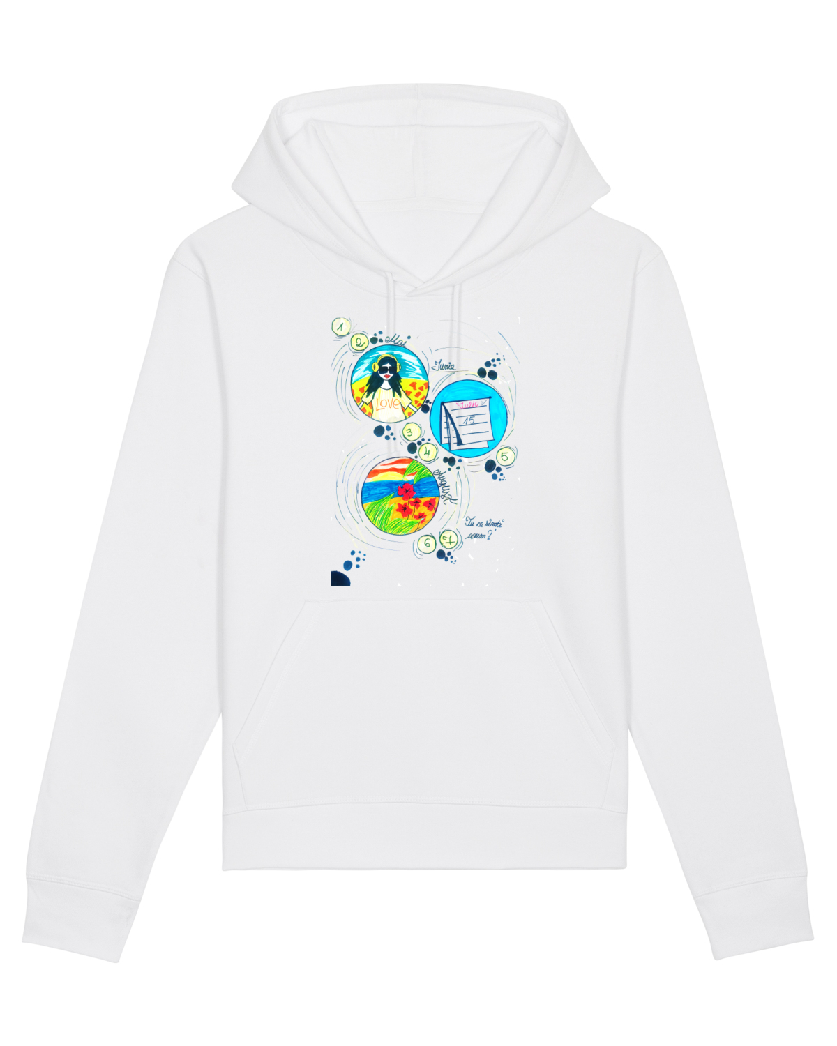 Hanorac Unisex Drummer White