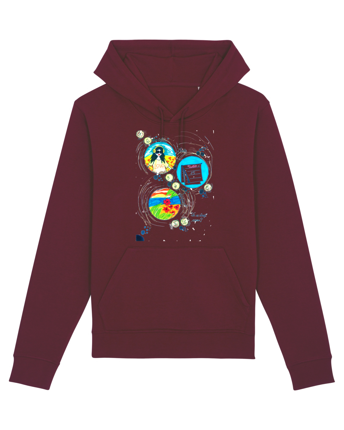 Hanorac Unisex Drummer Burgundy