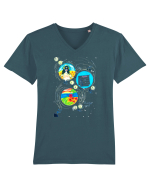 De vara Tricou mânecă scurtă guler V Bărbat Presenter