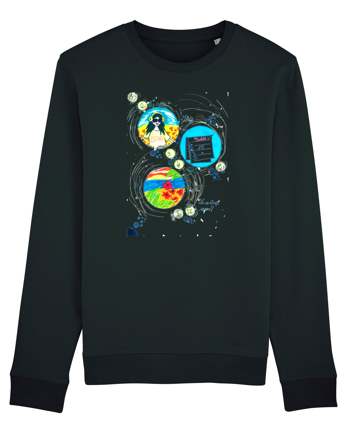 Bluză mânecă lungă Unisex Rise Black