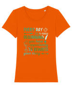 Rewrite your story Tricou mânecă scurtă guler larg fitted Damă Expresser