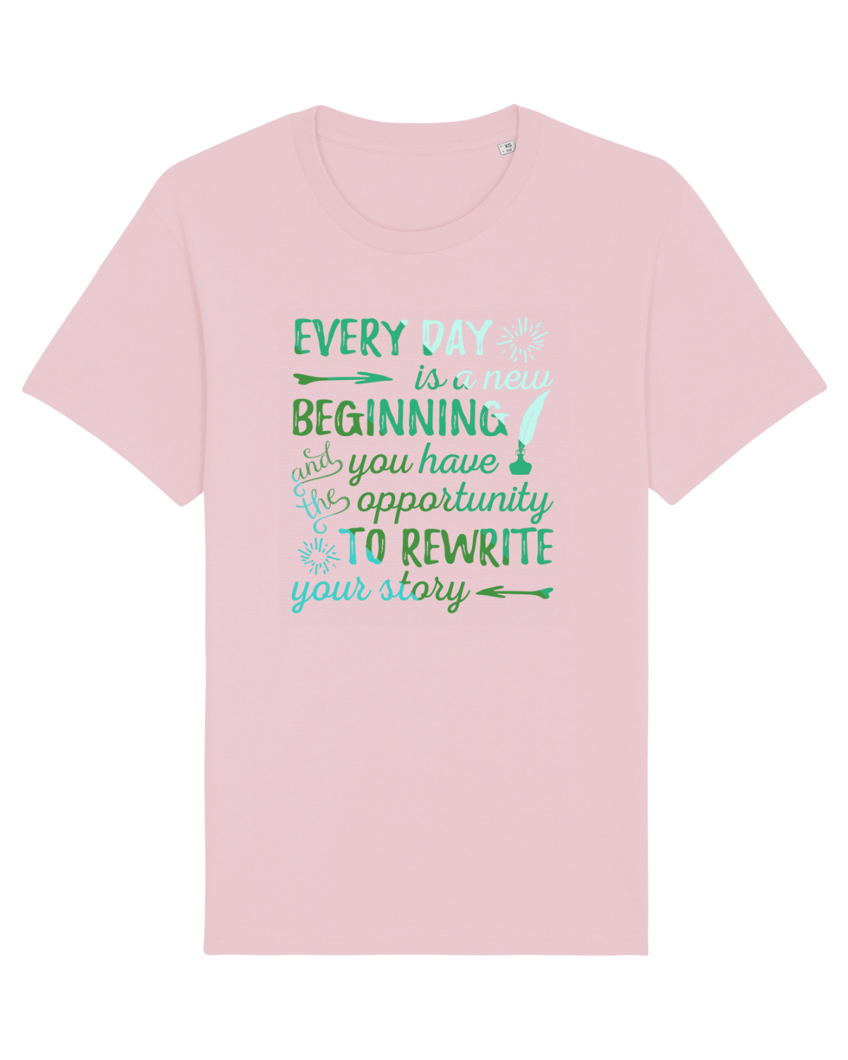 Tricou mânecă scurtă Unisex Rocker Cotton Pink