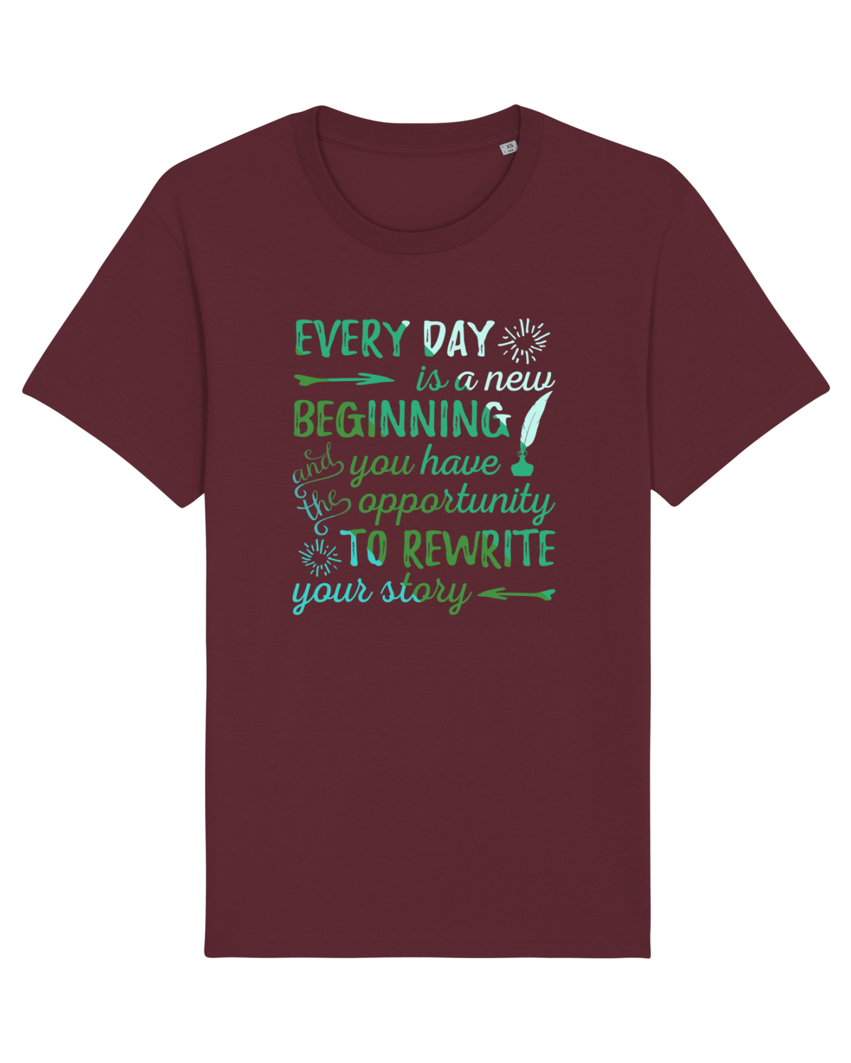 Tricou mânecă scurtă Unisex Rocker Burgundy