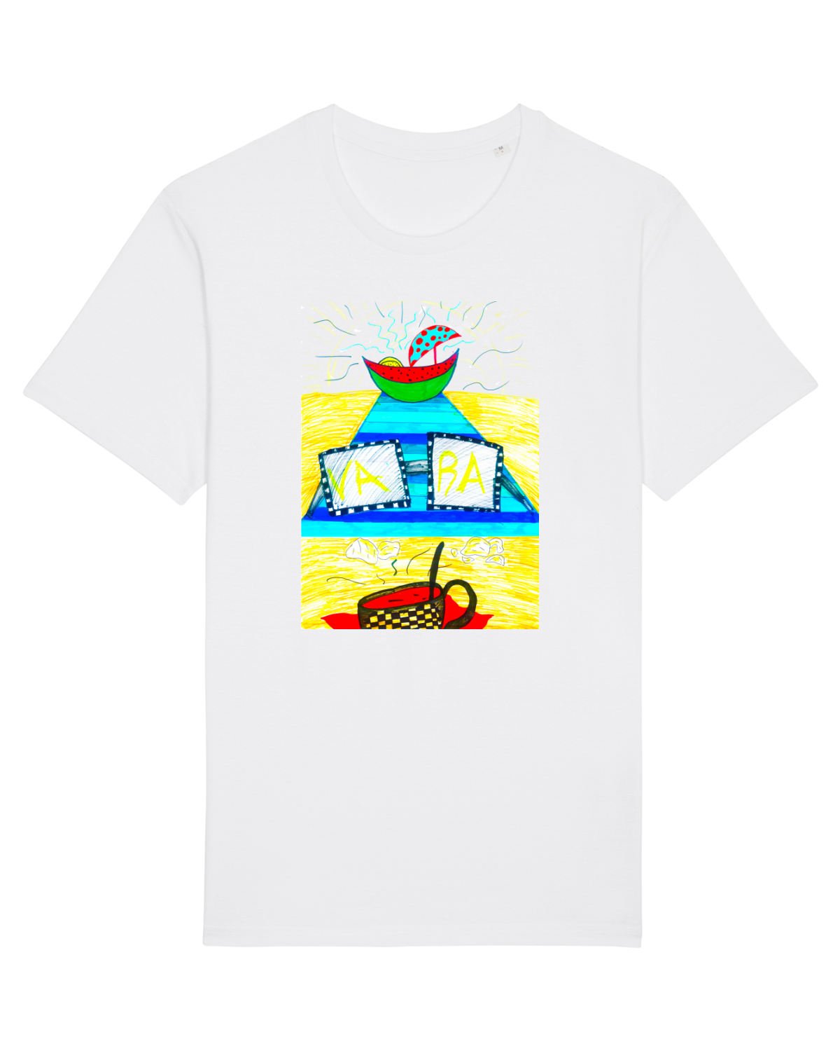 Tricou mânecă scurtă Unisex Rocker White