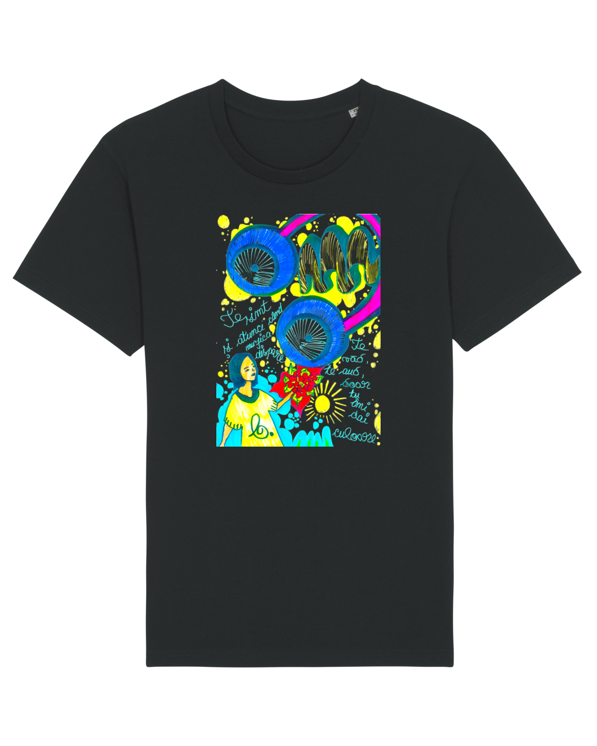Tricou mânecă scurtă Unisex Rocker Black