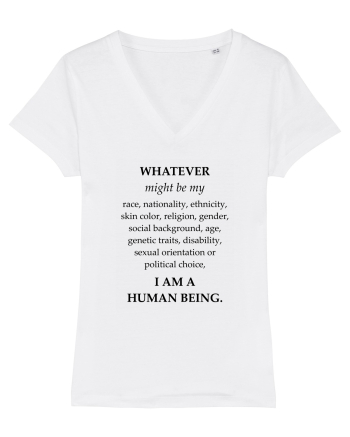 I am a human being White