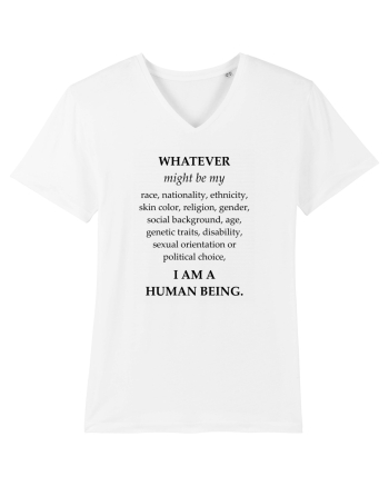 I am a human being White