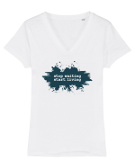 stop waiting start living Tricou mânecă scurtă guler V Damă Evoker