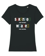 Stronger Tricou mânecă scurtă guler larg fitted Damă Expresser