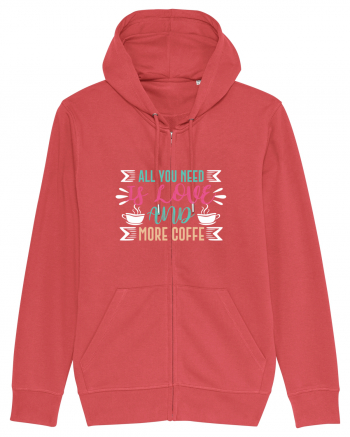 All You Need Is Love And More Coffee Carmine Red