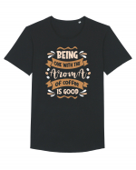 Being One With The Coffee Tricou mânecă scurtă guler larg Bărbat Skater
