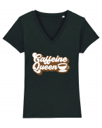 Caffeine Queen Tricou mânecă scurtă guler V Damă Evoker