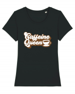 Caffeine Queen Tricou mânecă scurtă guler larg fitted Damă Expresser