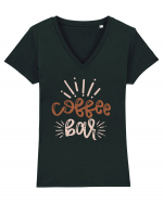 Coffee Bar Tricou mânecă scurtă guler V Damă Evoker