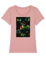 Amprente Tricou mânecă scurtă guler larg fitted Damă Expresser