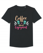 Coffee Is About Enjoyment Tricou mânecă scurtă guler larg Bărbat Skater