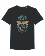 Coffee Is Awakens Your Spirit Tricou mânecă scurtă guler larg Bărbat Skater