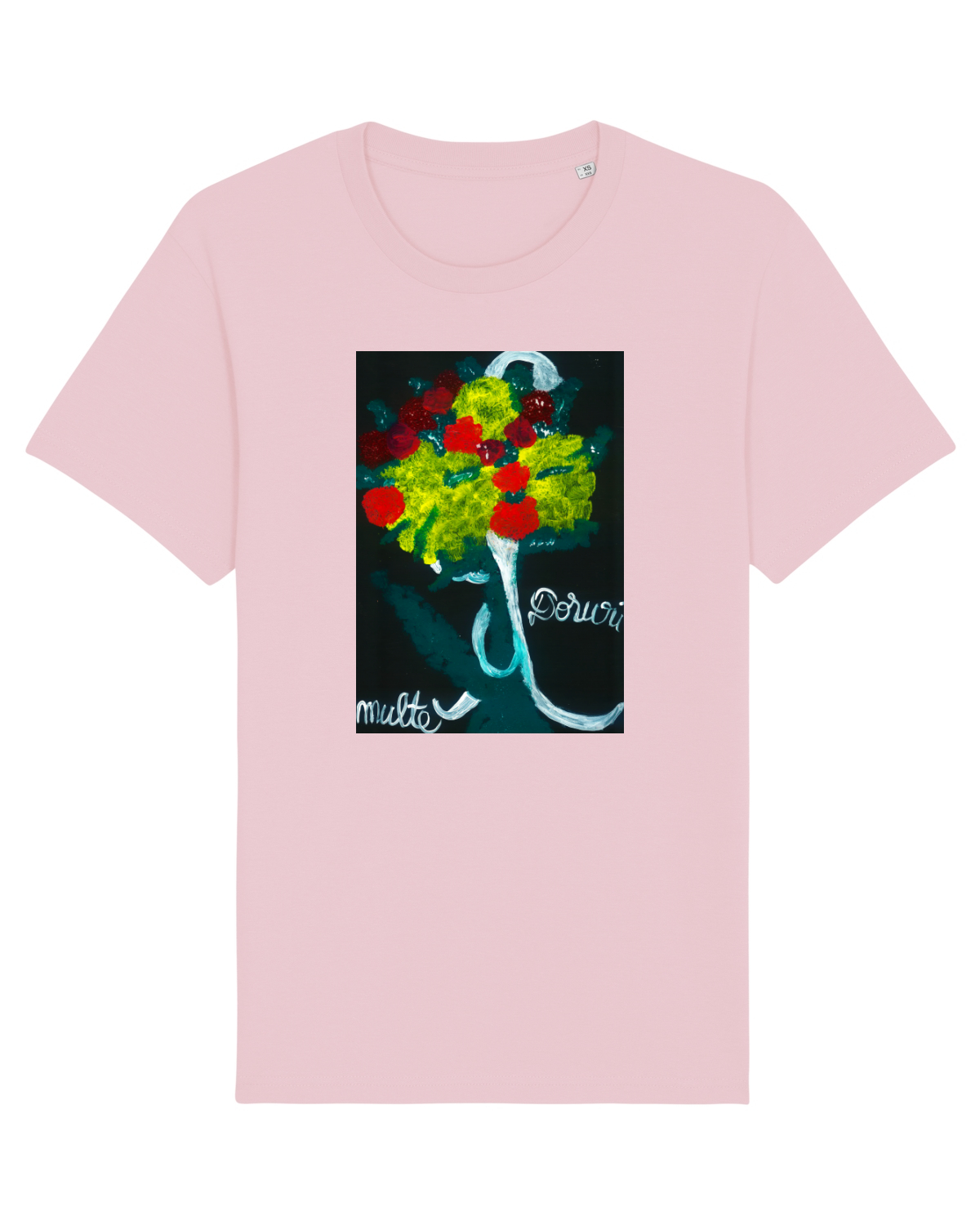 Tricou mânecă scurtă Unisex Rocker Cotton Pink
