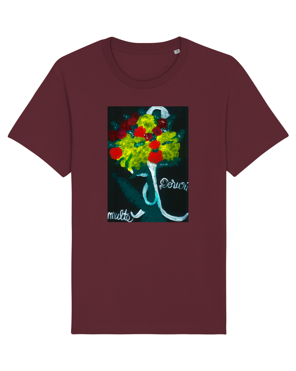 Tricou mânecă scurtă Unisex Rocker Burgundy