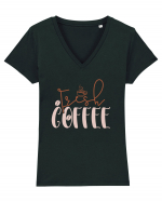 Fresh Coffee Tricou mânecă scurtă guler V Damă Evoker