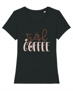 Fresh Coffee Tricou mânecă scurtă guler larg fitted Damă Expresser