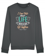 I Can Talk About Life With A Cup Of Coffee Bluză mânecă lungă Unisex Rise