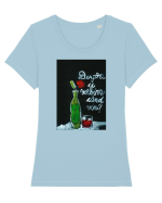 Despre ce vorbim Tricou mânecă scurtă guler larg fitted Damă Expresser