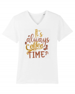 It's Always Coffee Time Tricou mânecă scurtă guler V Bărbat Presenter