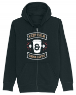 Keep Calm And Drink Coffee Hanorac cu fermoar Unisex Connector