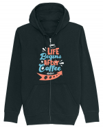 Life Begins After Coffee Hanorac cu fermoar Unisex Connector